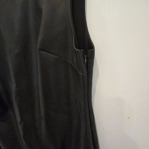 Sachin & Babi Holiday Party Diana Black Faux Leather Sleeveless Dress Size 14 - Picture 14 of 16